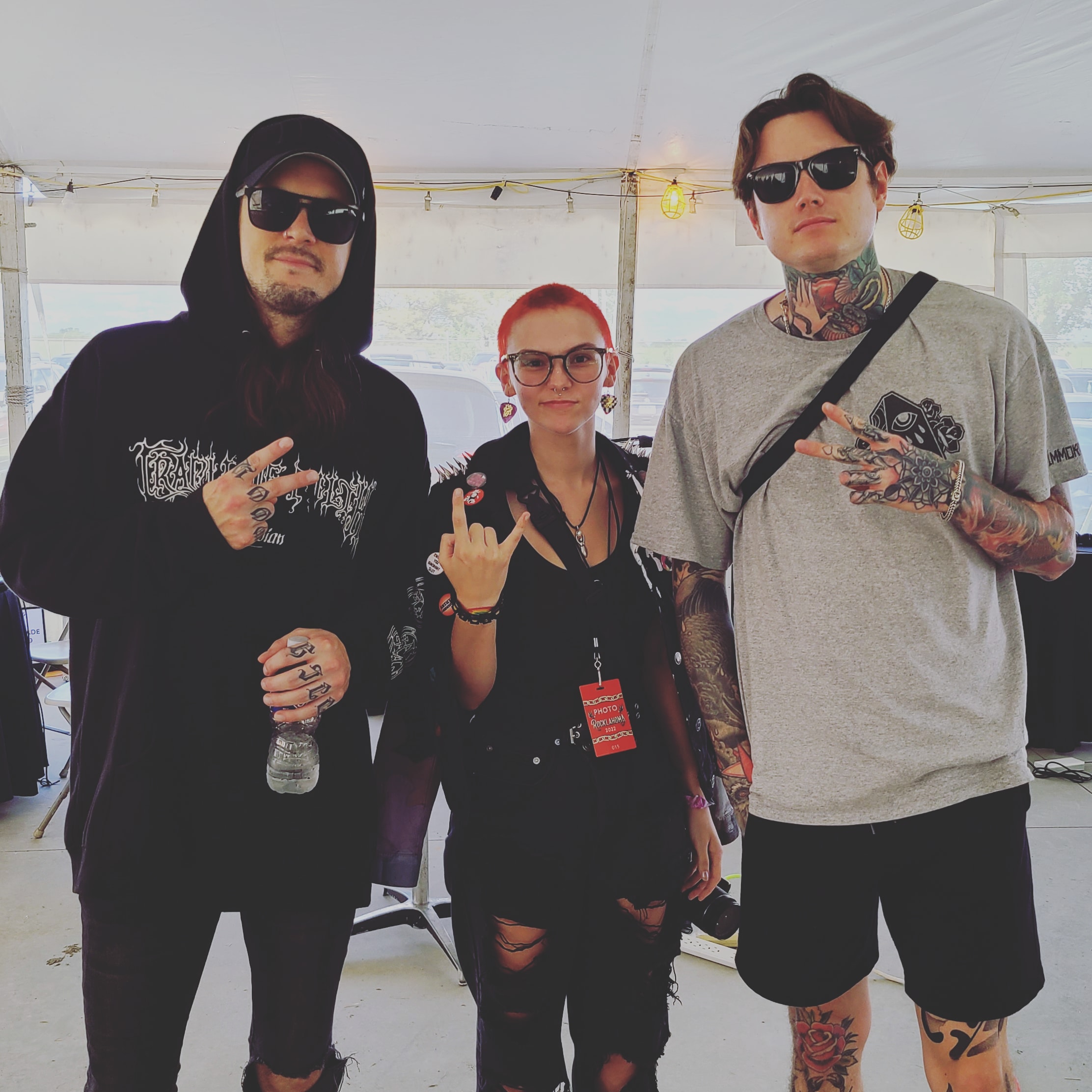 Backstage at Rocklahoma with BAD OMENS