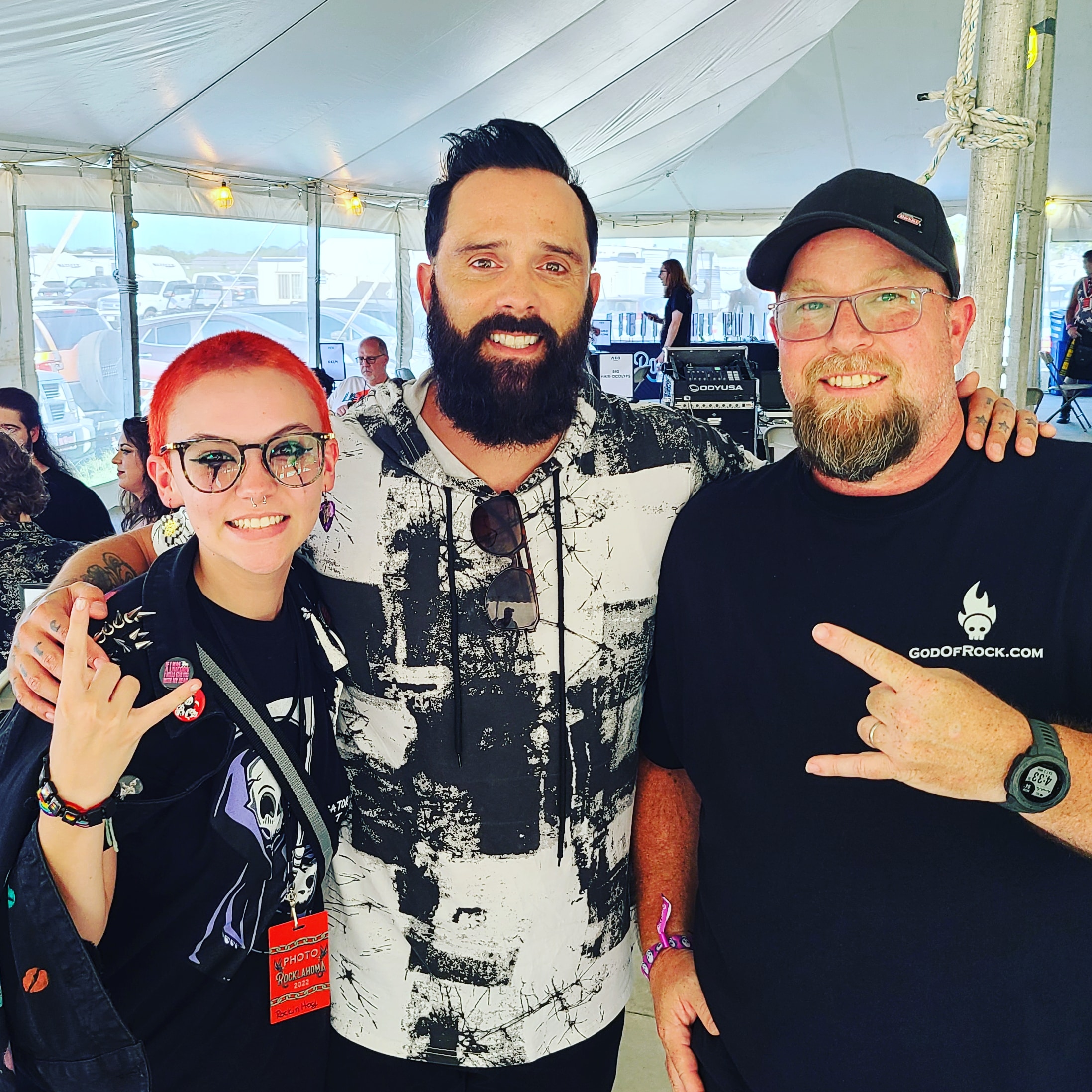 John Cooper from Skillet backstage at Rocklahoma